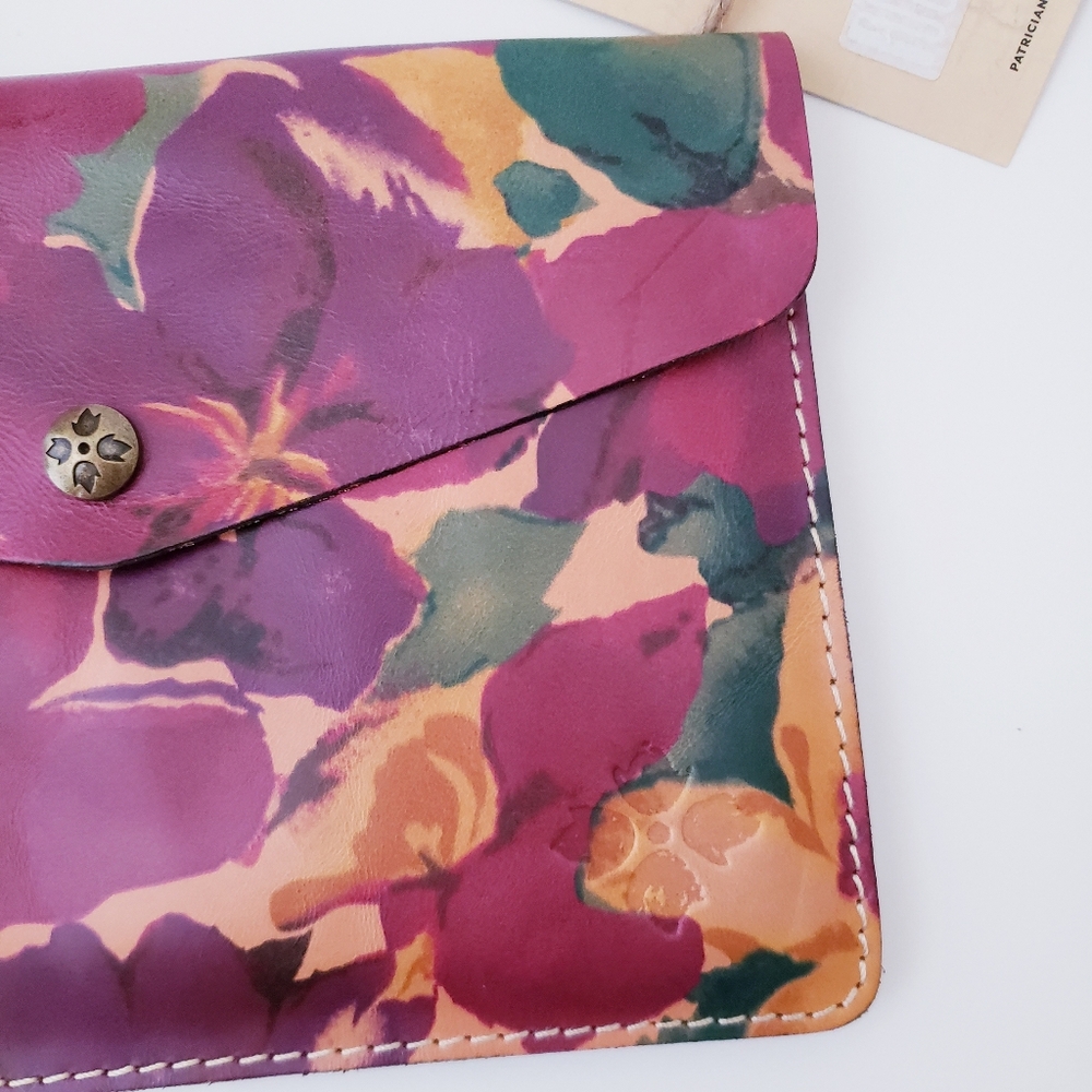 Patricia Nash Floral Leather Clutch Bag - Picture 7 of 12